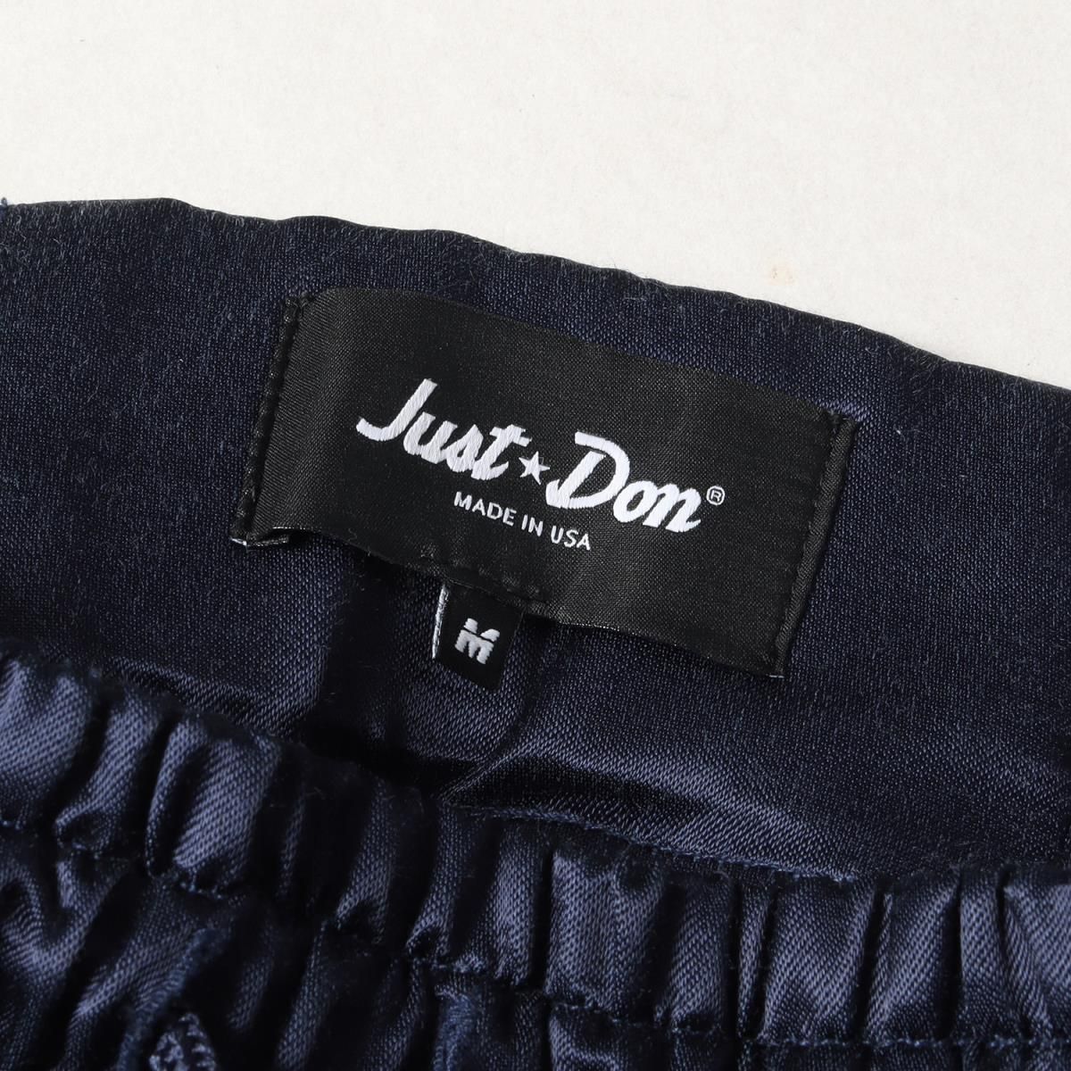 Just Don ジャストドン パンツ レオパードライン サテン ウォーム 