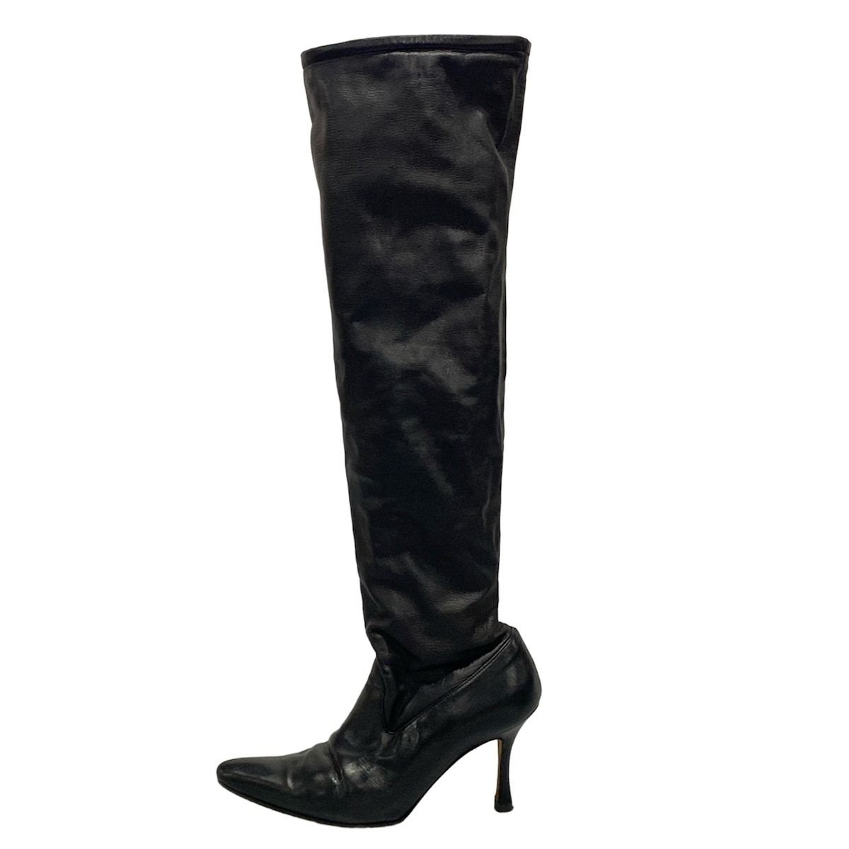 ロングブーツ MANOLO BLAHNIK Stivali Manolo Blahnik Chicuyuhi 85mm Suede thigh-high Boots | Blue
