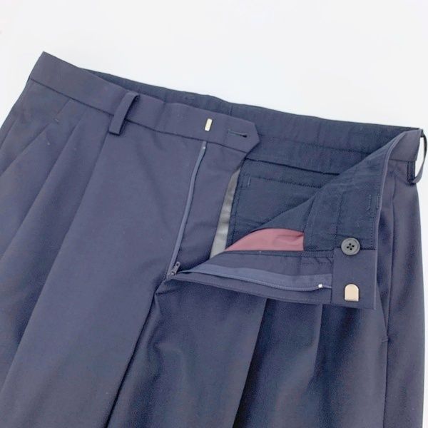 kolor カラー メンズ パンツ ネイビー kolor カラー スラックス トロピカルスリーレイヤーライト2タック