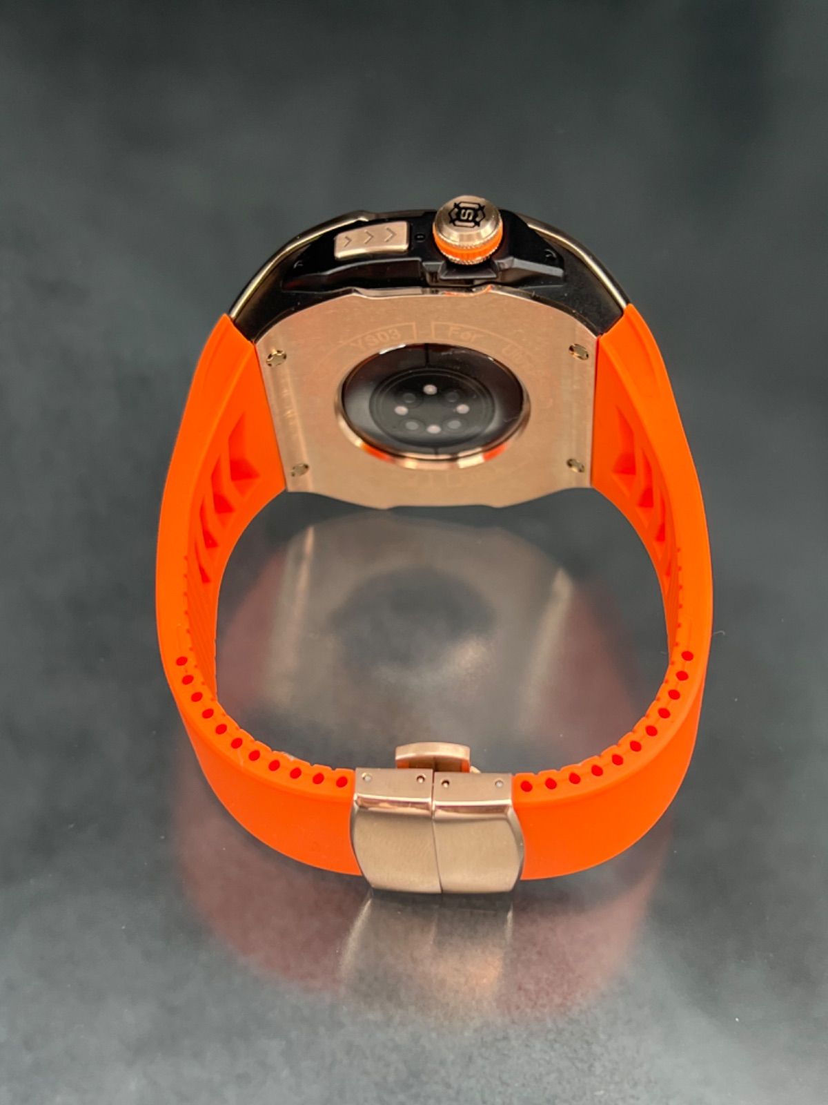 49mm ウルトラ アップルウォッチ ローズ/オレンジ ステンレス ケース 