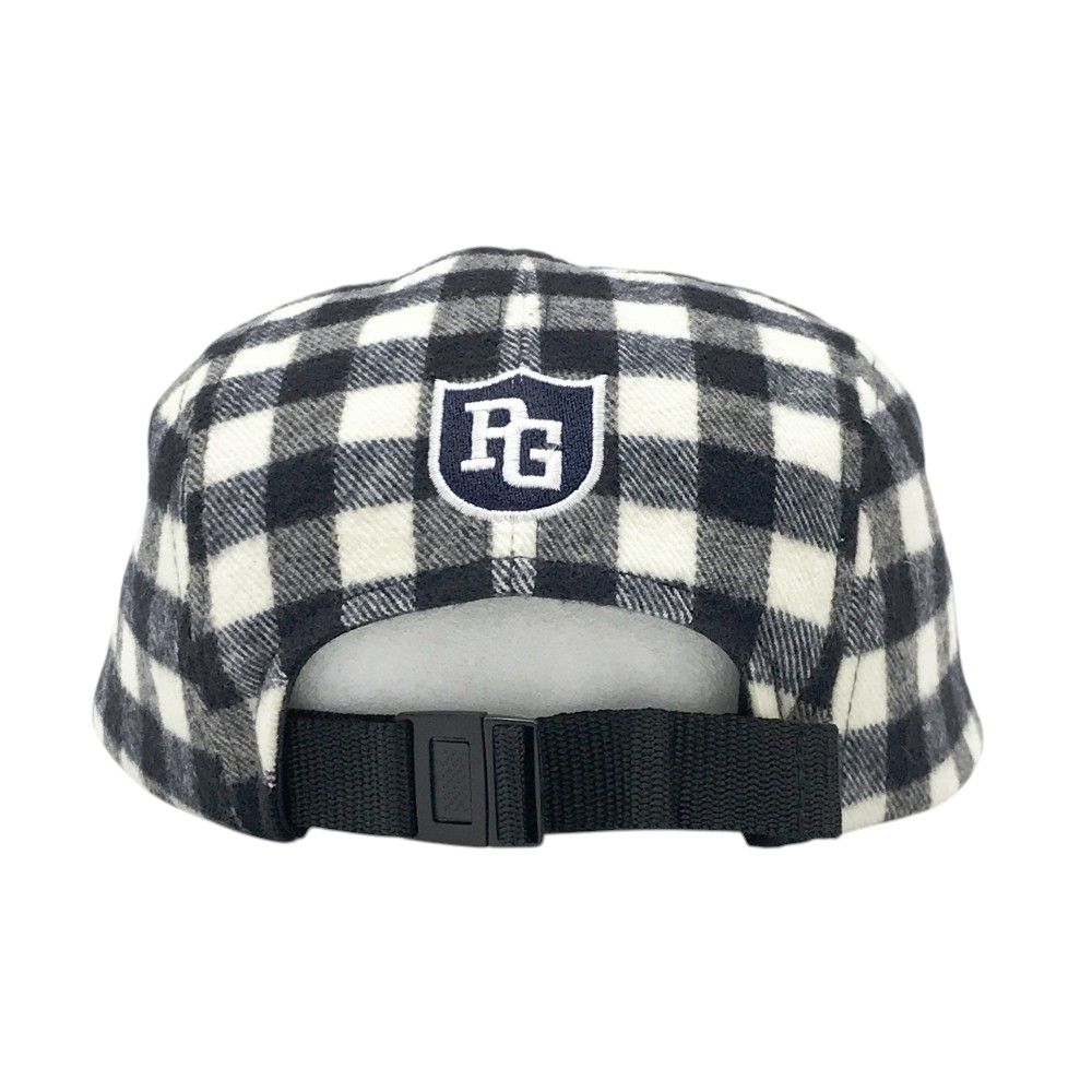 PEARLY GATES パーリーゲイツ ウール混 ロゴ刺繍入りキャップ チェック