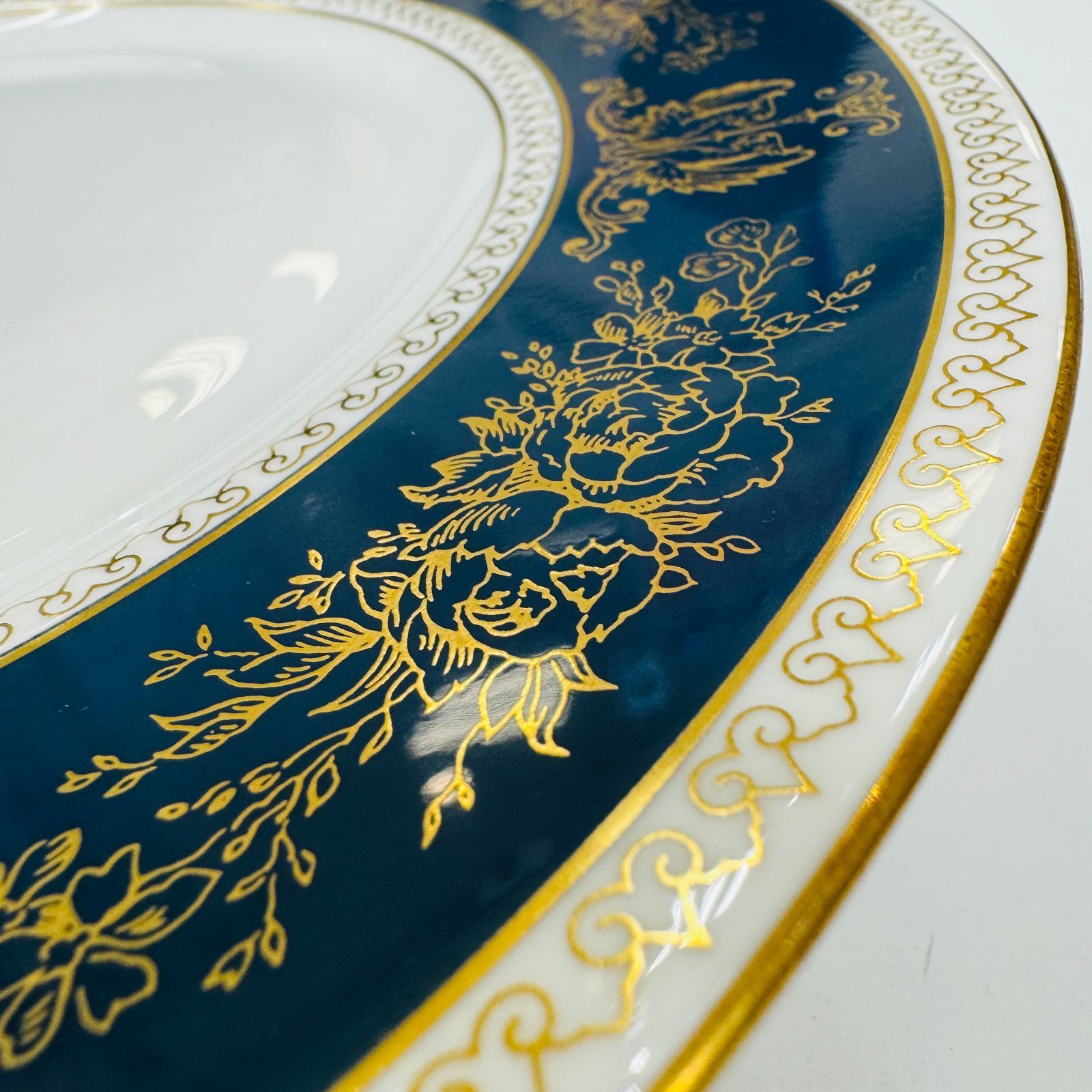 ウェッジウッド コロンビアパウダーブルーサラダプレート