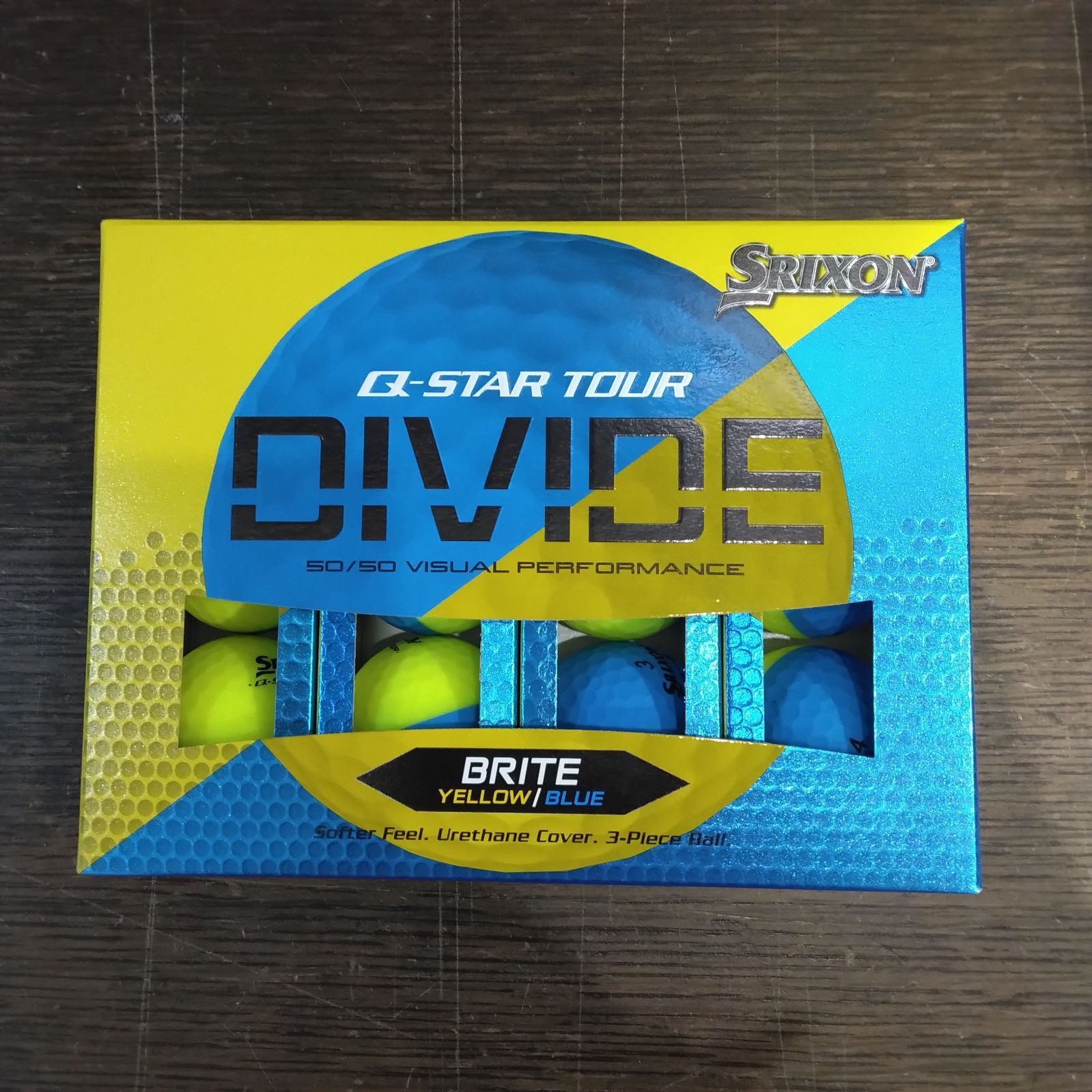 スリクソン 2025 Q-STAR TOUR DIVIDE ゴルフボール ブルー|イエロー 3ダース 36球入 キュースター SRIXON GOLF BALL USA直輸入品 並行輸入 大崎店