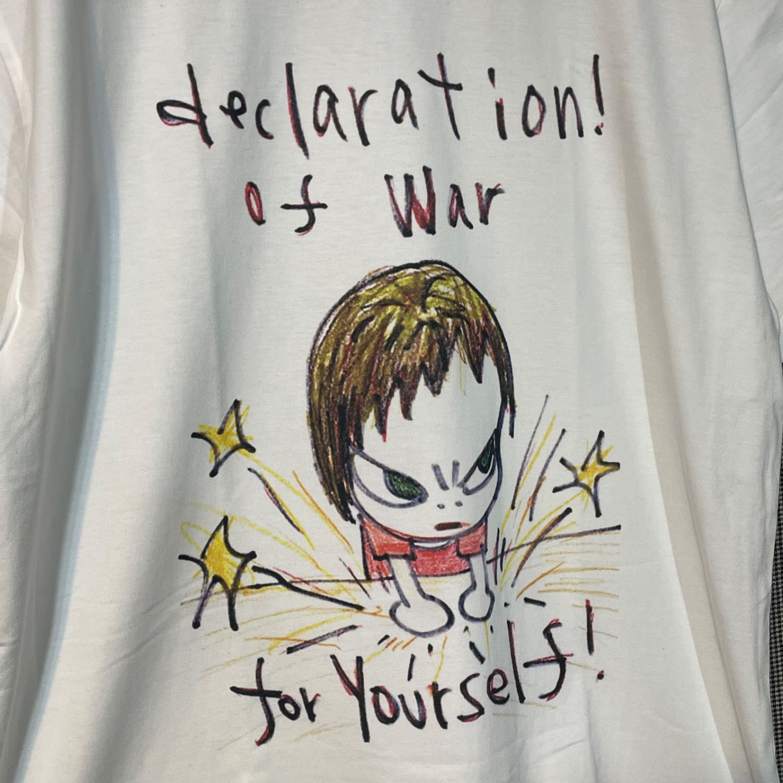 sizeM/L】奈良美智 宣戦布告 イラスト Tシャツ nara yoshitomo 