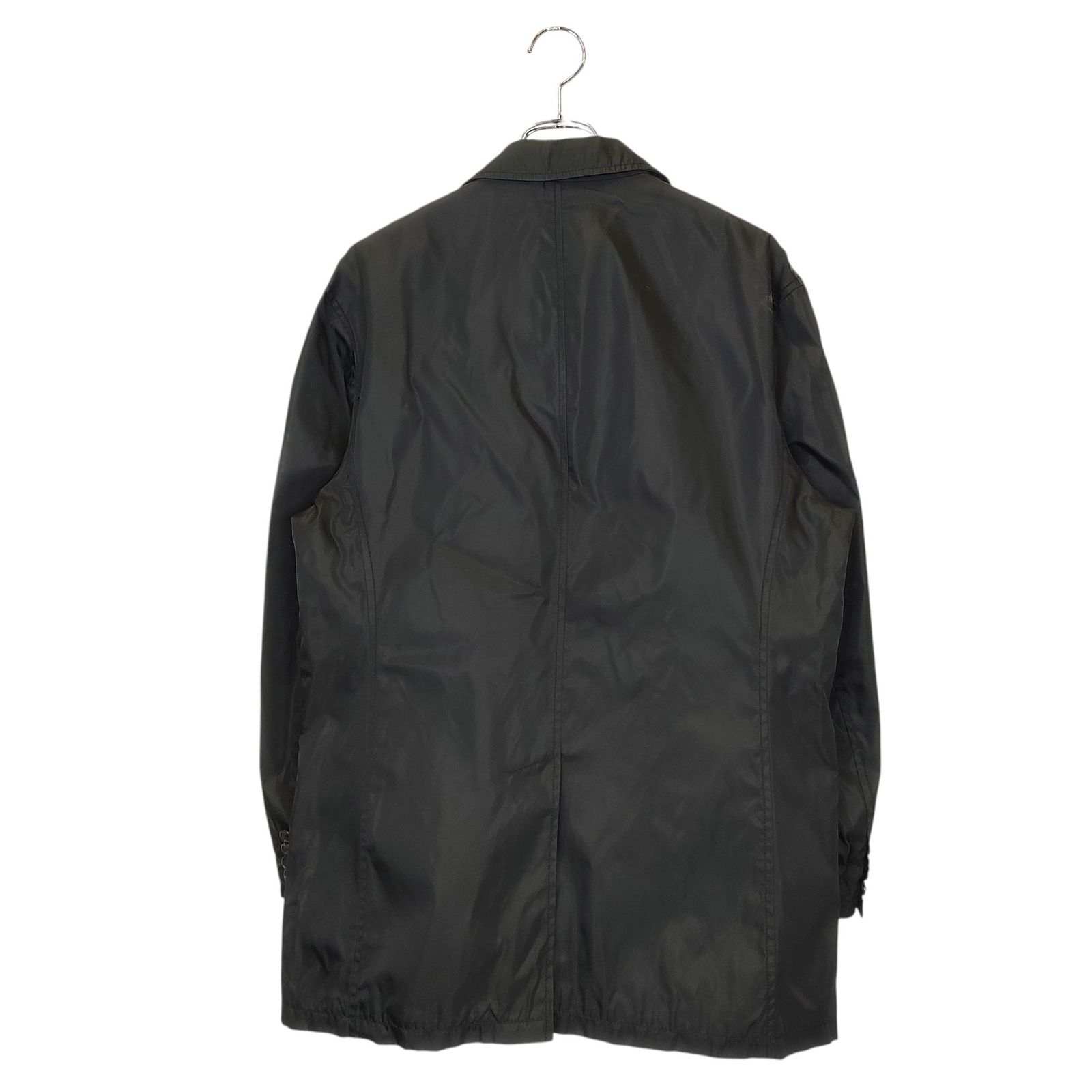 【PRADA】ナイロン テーラードジャケット 4B PRADA プラダ ナイロン テーラード 4B ジャケット L ブラック