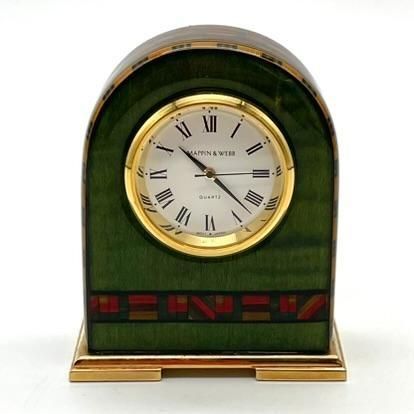 Mappin-Webb マッピンアンドウェブ 象嵌細工が美しい 小型 置時計