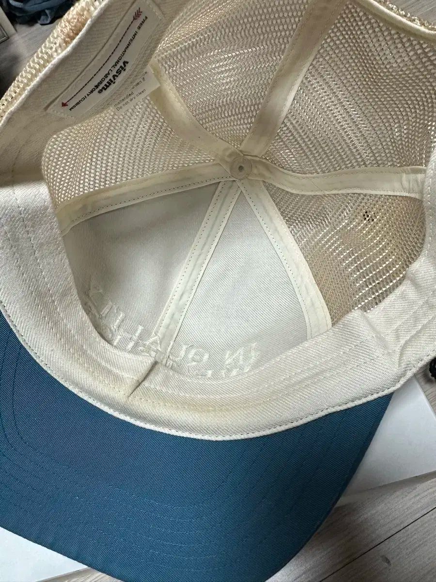 os VISVIM ビズビム グッドイヤー メッシュキャップ ブラック|ブルー フルセット