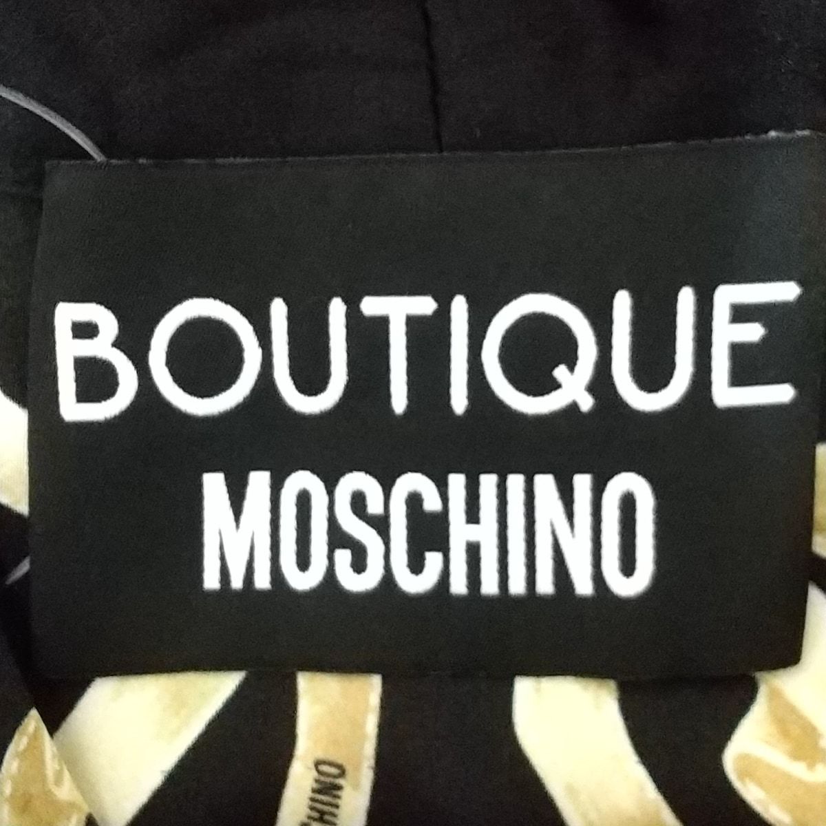 MOSCHINO(モスキーノ) ワンピース サイズ40 M レディース美品 - 黒×ゴールド×マルチ 花柄 - メルカリ