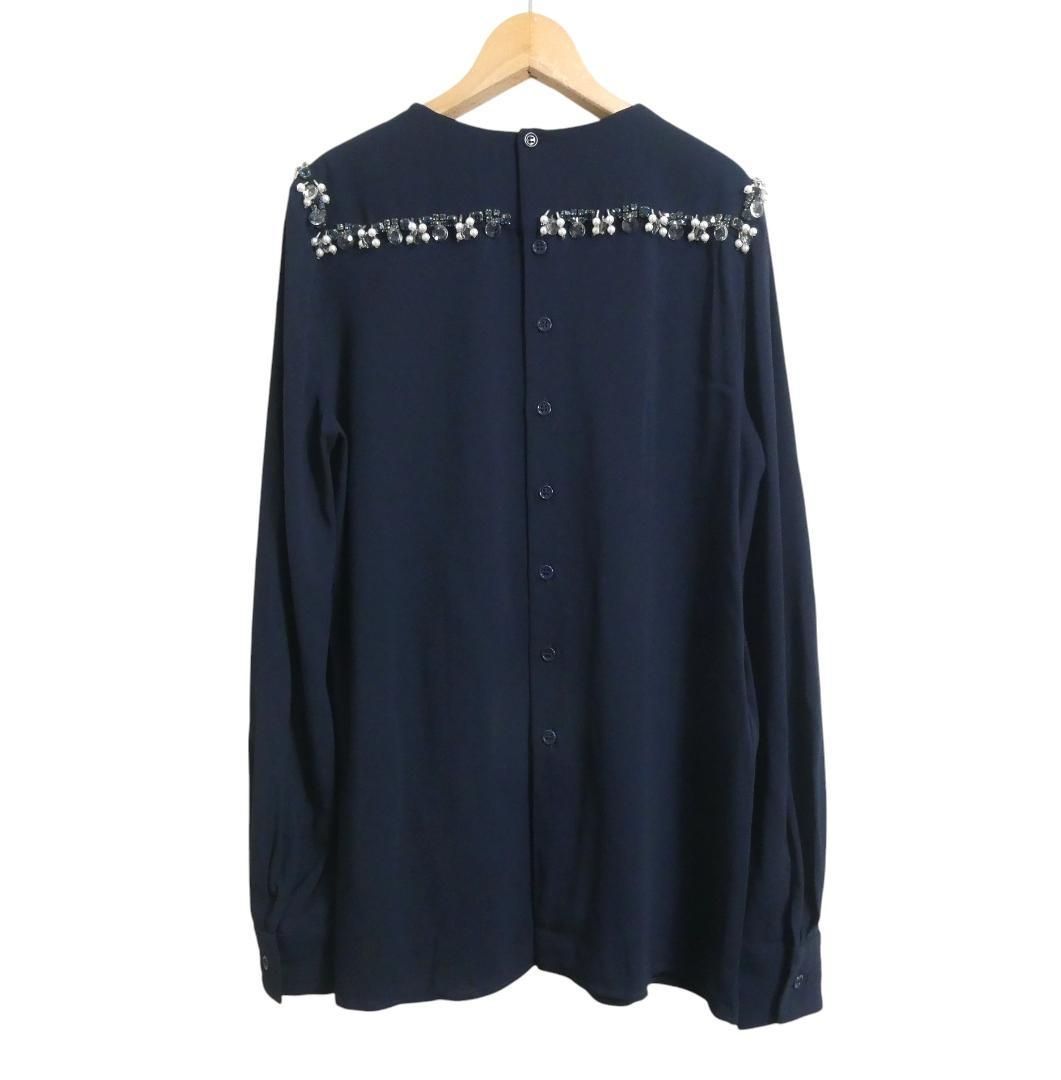 miumiu ブラウス　36 ミュウミュウ　ビジューボタン ミュウミュウmiumiuブラウス36 miumiu ブラウス 36 ミュウミュウ