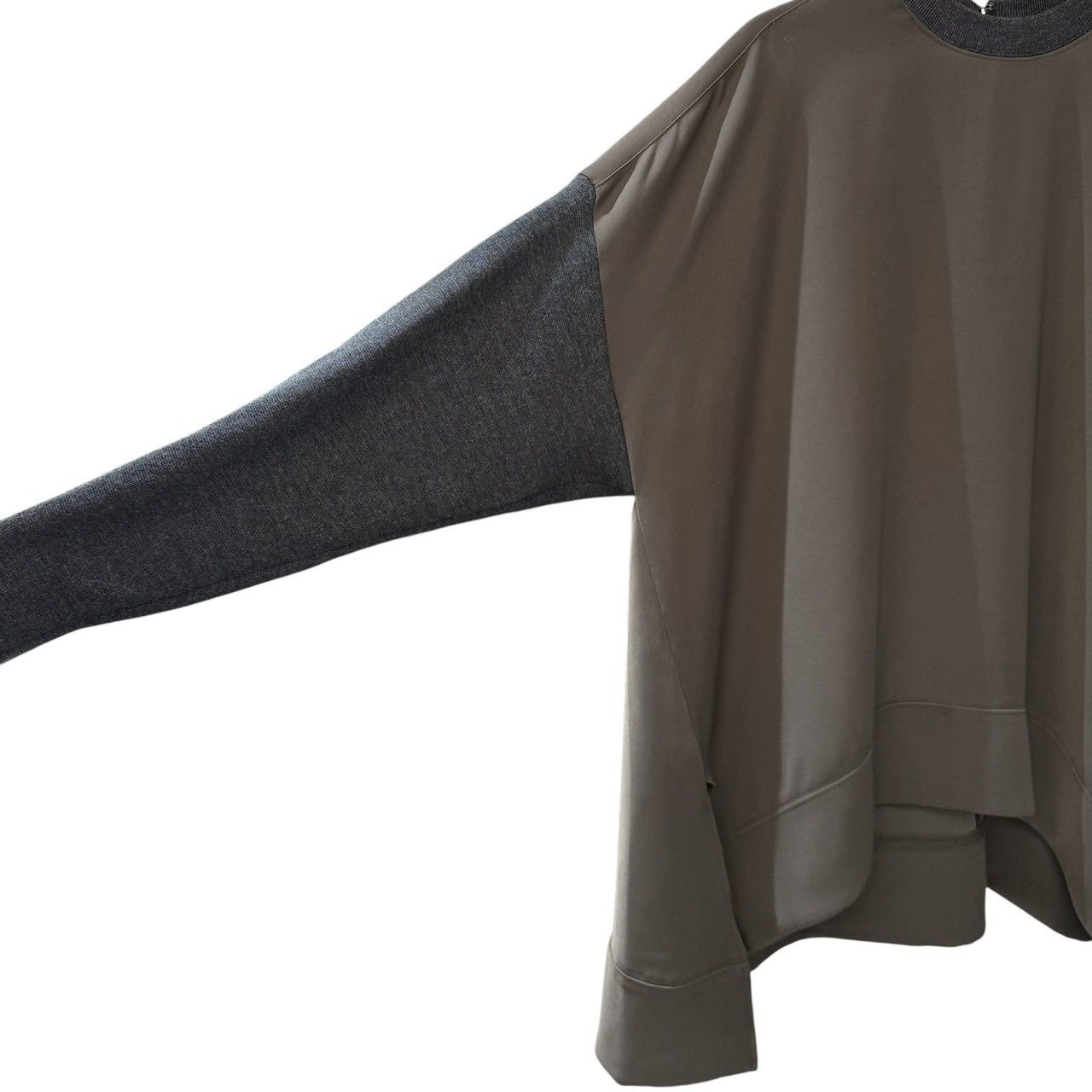 ENFOLD エンフォルド 22AW CURVE-HEM KNIT SLEEVE PULLOVER ニット