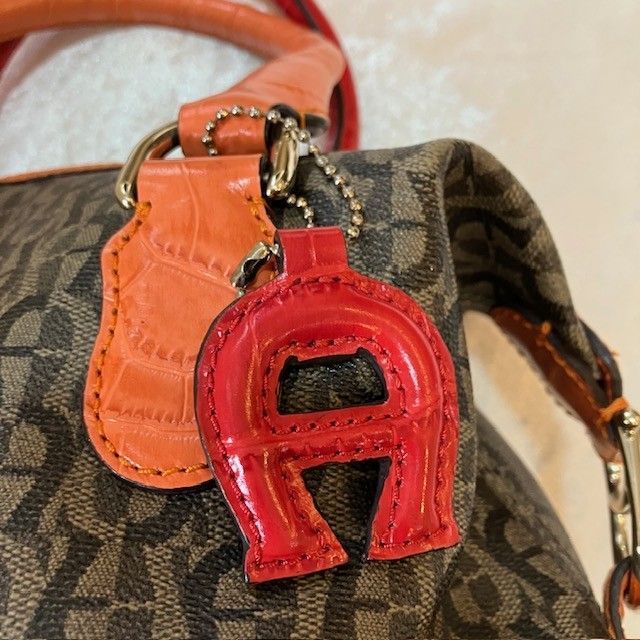 アイグナー ドイツ AIGNER PVCレザー ミニボストンバッグ
