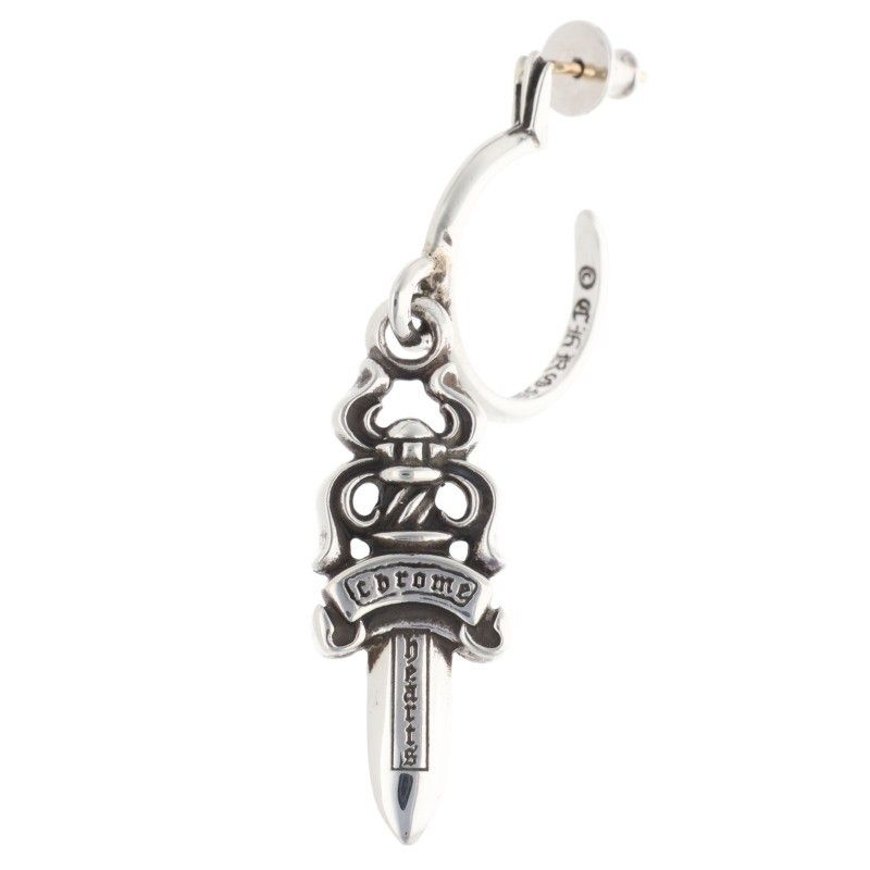 クロムハーツ No 5 DAGGER ダガーフープ シルバーピアス メンズ