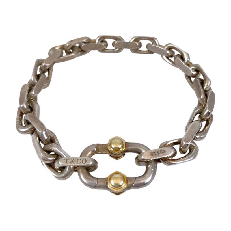 TIFFANY-Co. ティファニー メイカーズ ワイドチェーン ブレスレット シルバー925 メンズ 750 鎖 レディース
