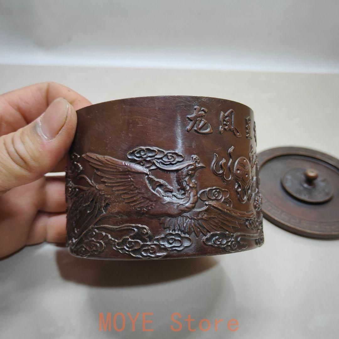 銅製 龍鳳呈祥茶壺 茶道具 香道具 装飾品 工芸品 置物 - メルカリ