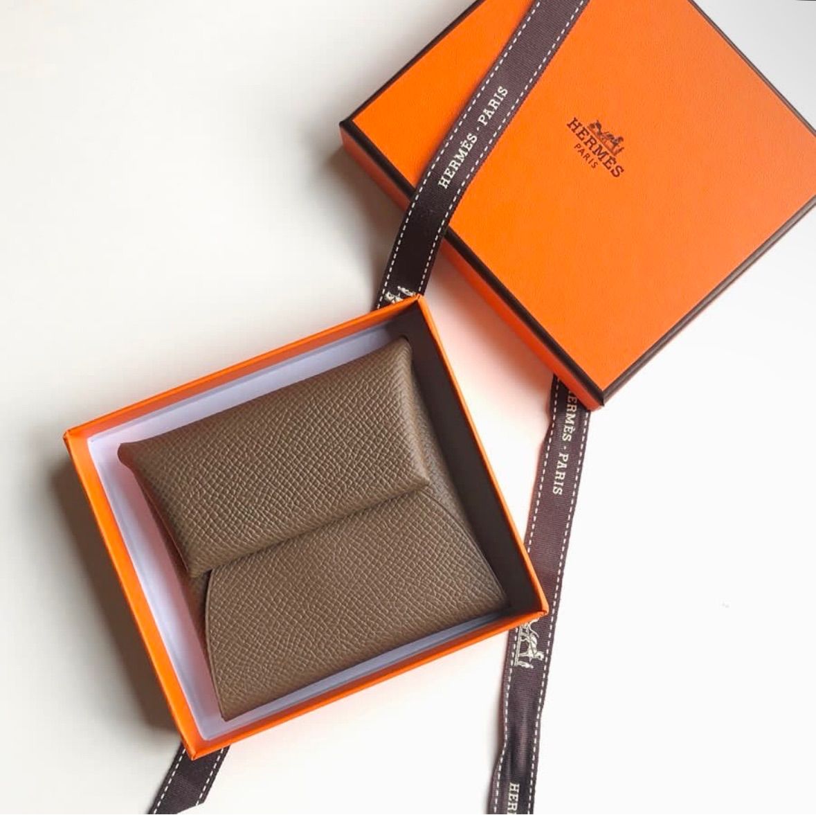 ◇HERMES◇エルメス バスティア コインケース 小銭入れ エトゥープ W