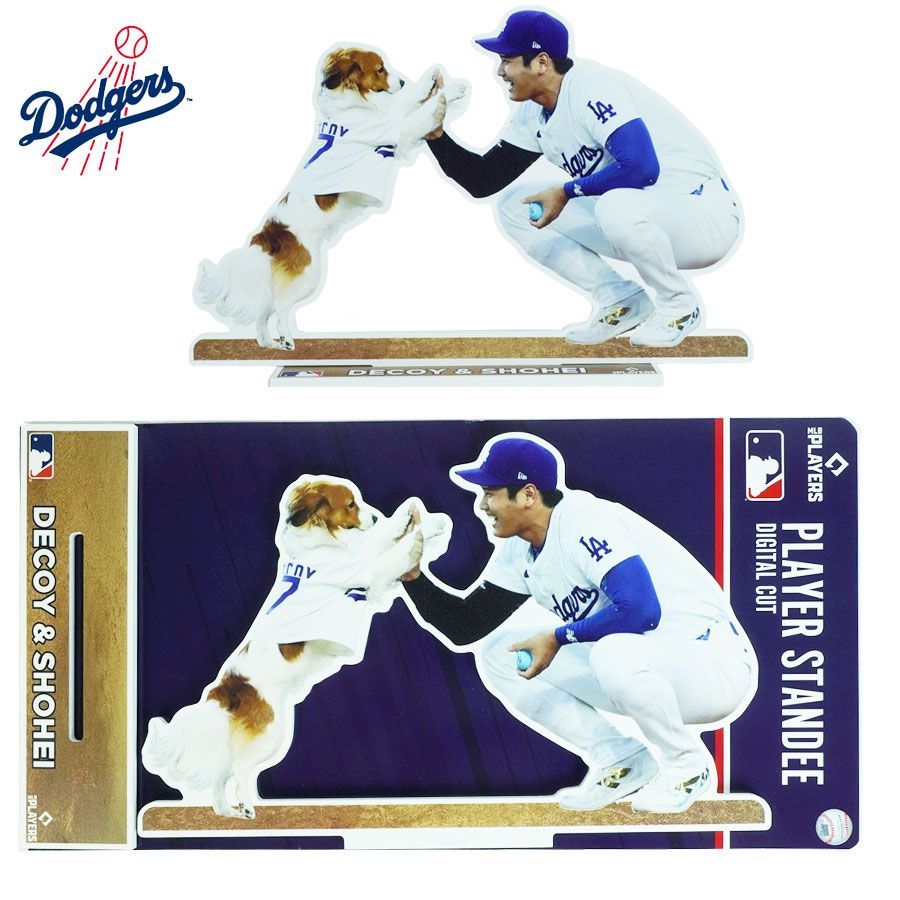 MLB 公式 ドジャース 大谷翔平 デスクトップディスプレイ 卓上 インテリア デコピン デコイ OHTANI DECOY STANDEE DIGITAL CUT スタンド