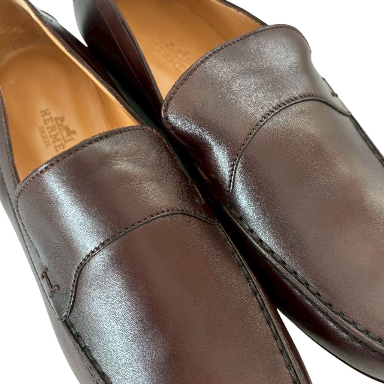 HERMES ローファー　38サイズ HERMES エルメス ローファー タイム 黒 (ブラック) ゴートスキン