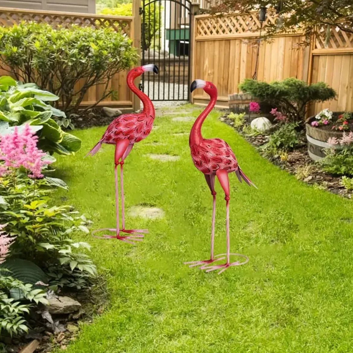 大型 全長152cm フラミンゴ 鳥 おしゃれ 屋外 庭 ガーデニング 雑貨 フラミンゴ 鳥 おしゃれ 屋外 庭 ガーデニング 雑貨 置き型 置物