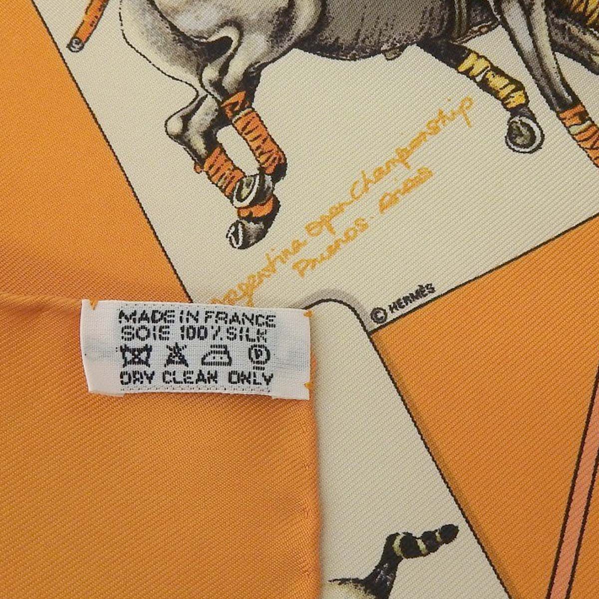 エルメス HERMES カレ40 LE MONDE DU POLO ポロの世界 プチカレ