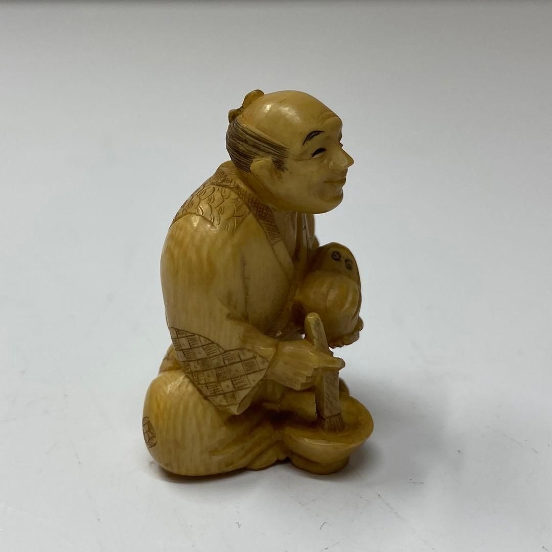 在銘極上和彫人物根付　16g 東Y7-0929☆2F 在銘極上和彫人物根付 16g 東Y7-0929☆2F アート・写真