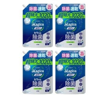 4袋セット ライオン CHARMY Magica 速乾 カラッと除菌 シトラスミントの香り つめかえ用 特大サイズ 1020ml×4袋