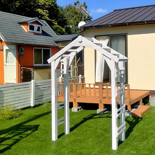 アーチ ガーデンアーチ 庭 ガーデニング 三角屋根 かわいい おしゃれ ヨーロピアン 西洋建築 DIY 木製 天然木 姫系 北欧 オブジェ 装飾 ガーリー フェミニン sms-tr-2100