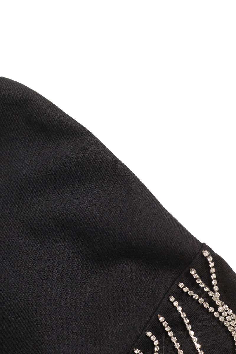 セリーヌ 2X60C671Q ラインストーン装飾ロゴプリントTシャツ