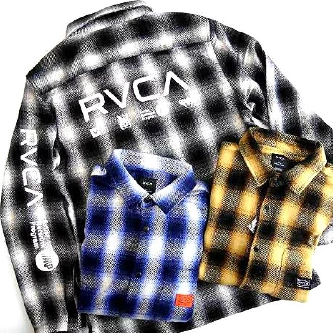 ルーカ RVCA オンブレーチェック ロングスリーブシャツ 長袖