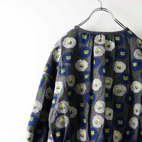 マーブルシュッドツバキ刺繍ワンピース