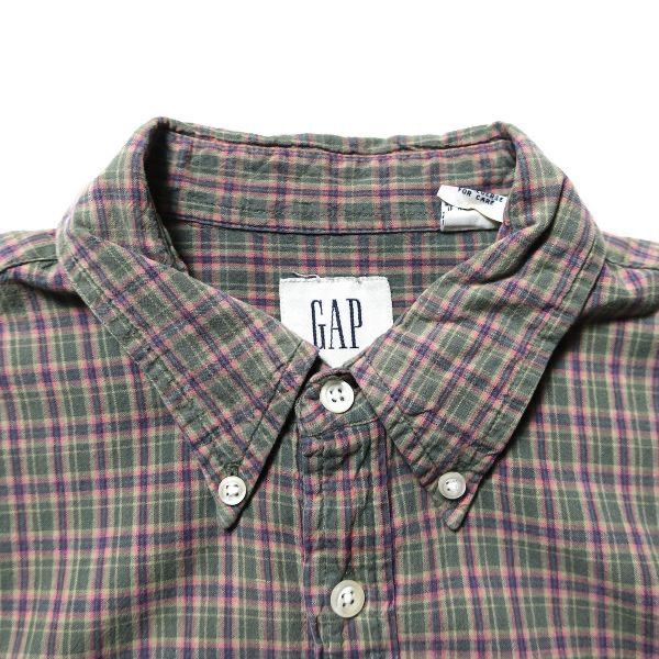 90s~00s GAP チェックボタンダウンシャツ