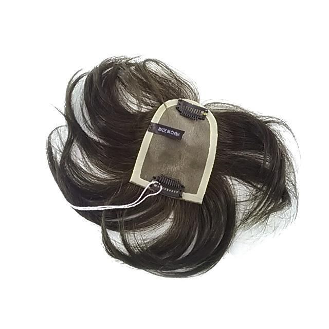 『新品』　ヘアーピース　/ 濃いダークブラウン/　デモ、競技に/　送料無料!!