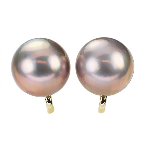 田崎真珠 K18YG マベ 真珠 イヤリング 径約14.1mm K14】TASAKI✨田崎