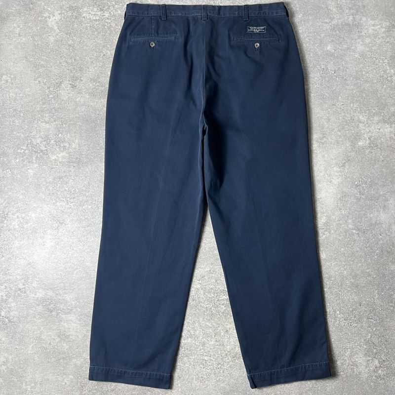 90s POLO RALPH LAUREN 2タック コットン チノ パンツ 36 29 / 90年代