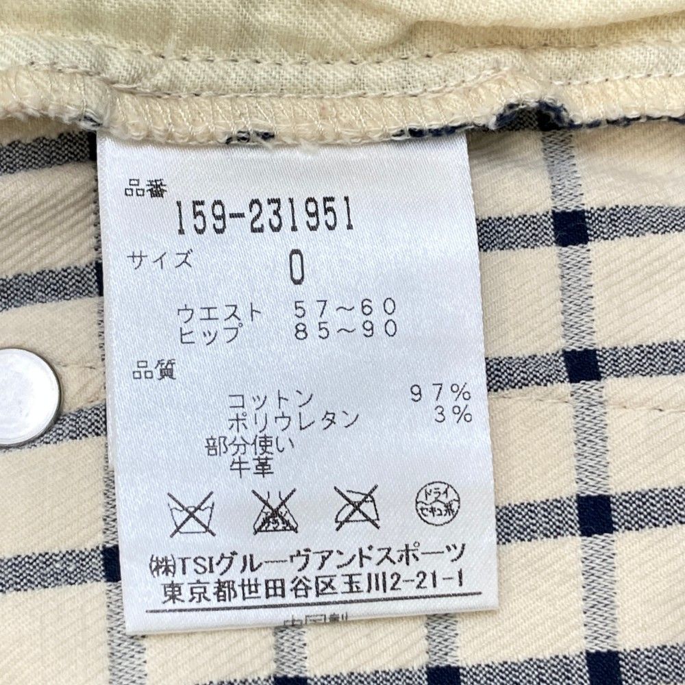 マスターバニーエディション 0/S ロングパンツ ホワイト系 チェック柄