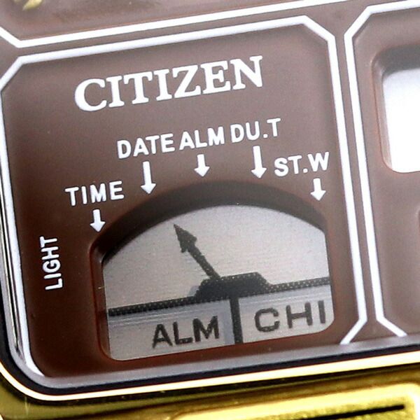 シチズン CITIZEN 腕時計 メンズ JG2103-72X コレクション レコードレーベル アナデジ テンプ RECORD LABEL ANA-DIGI TEMP クオーツ（cal.8989） 液晶/アイボリーxゴールド アナデジ表示