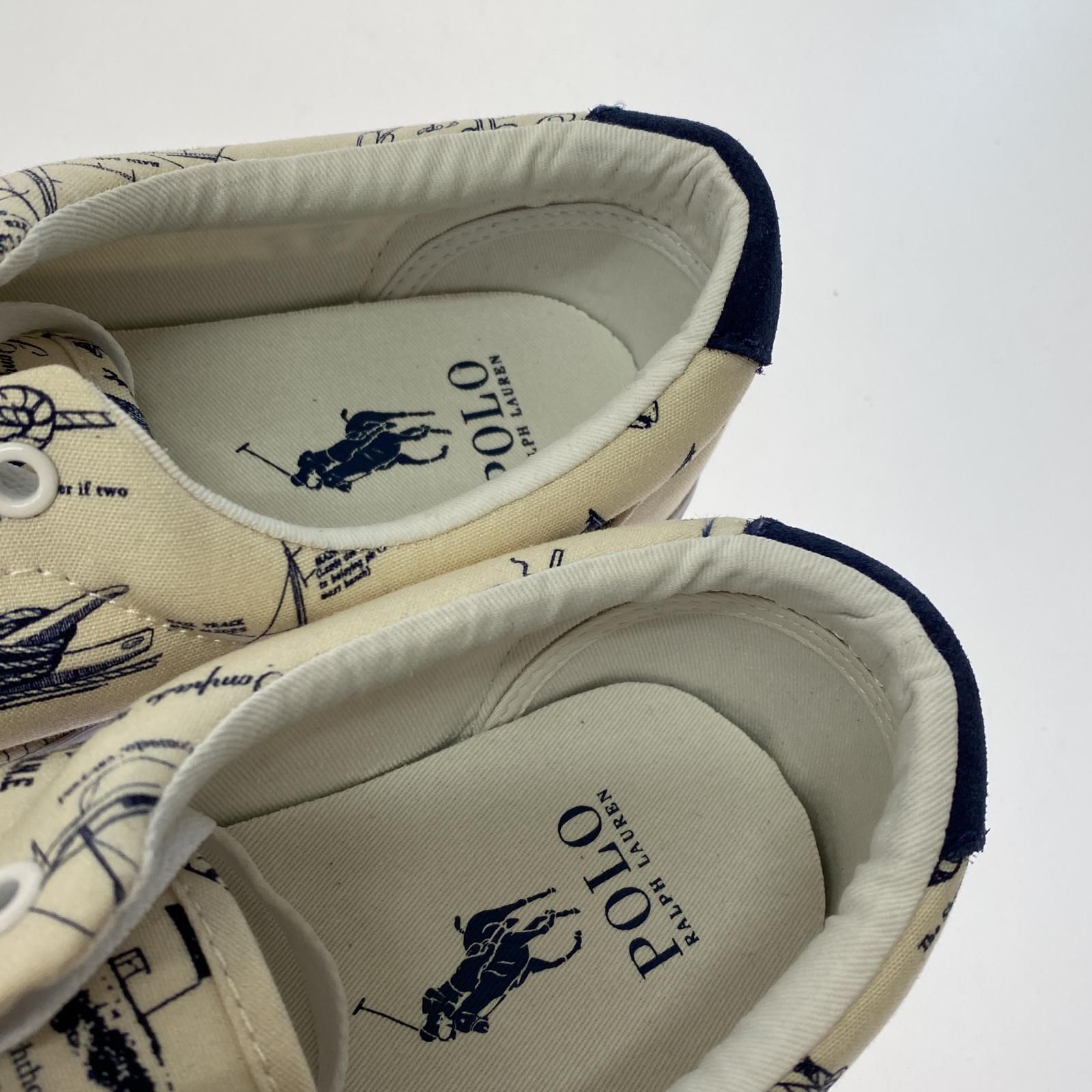 POLO RALPH LAUREN ポロ・ラルフローレン タグ付き 総柄スニーカー sizeUS 9/アイボリー メンズ - メルカリ