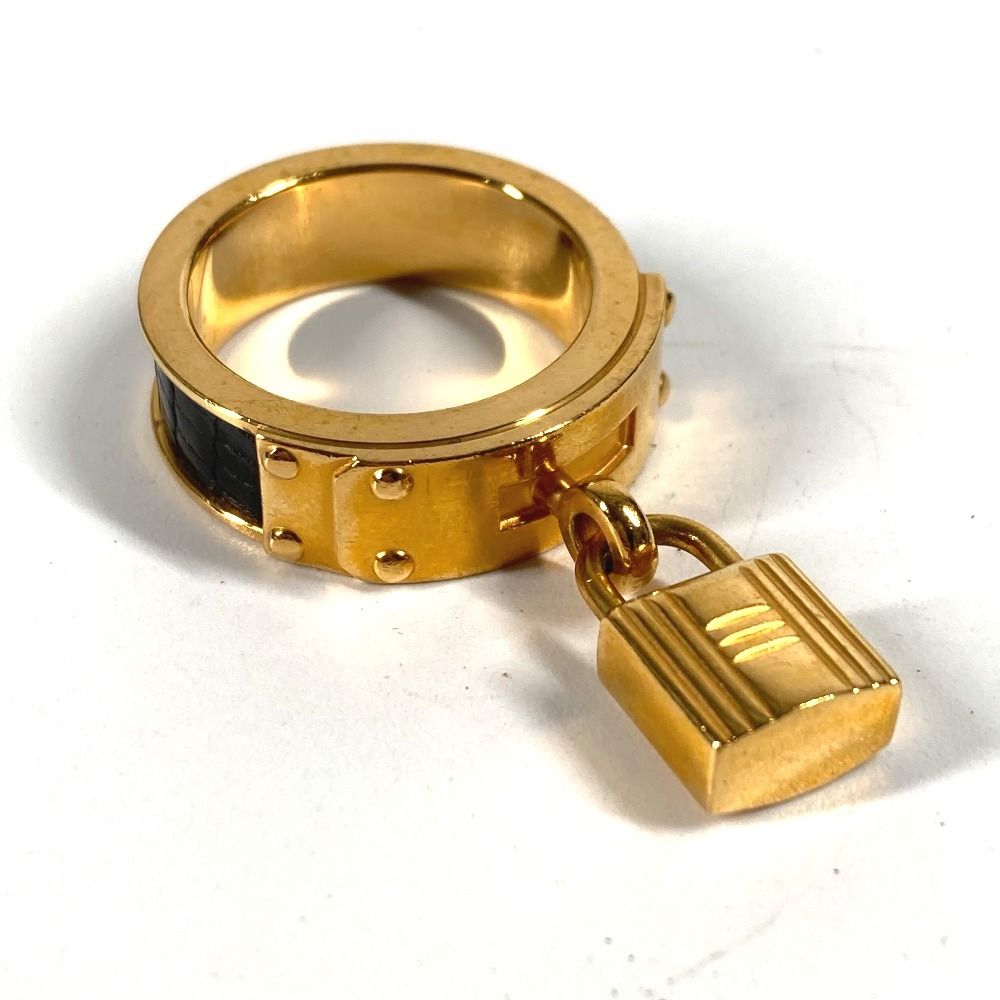 HERMES エルメス スカーフリング ケリー スカーフリング メタル ブラック