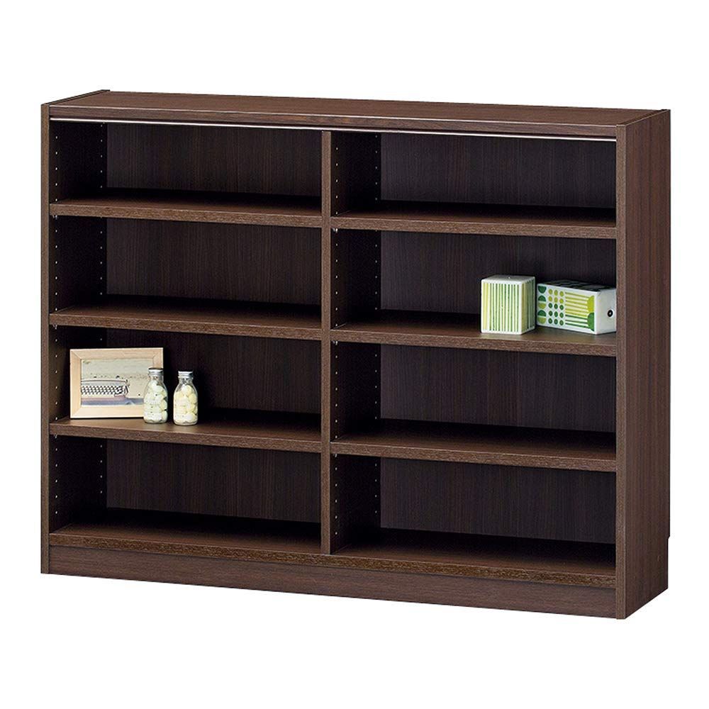 人気商品 豊富なサイズバリエーションでどんな部屋にも合わせやすい 本棚 棚板耐荷重10kg ダークブラウン シェルフ 幅117 幅広 高さ90 ワイド 奥行29cm 組み合わせ自由なフリーラック TNL-90117DK 白井産業 タナリオ