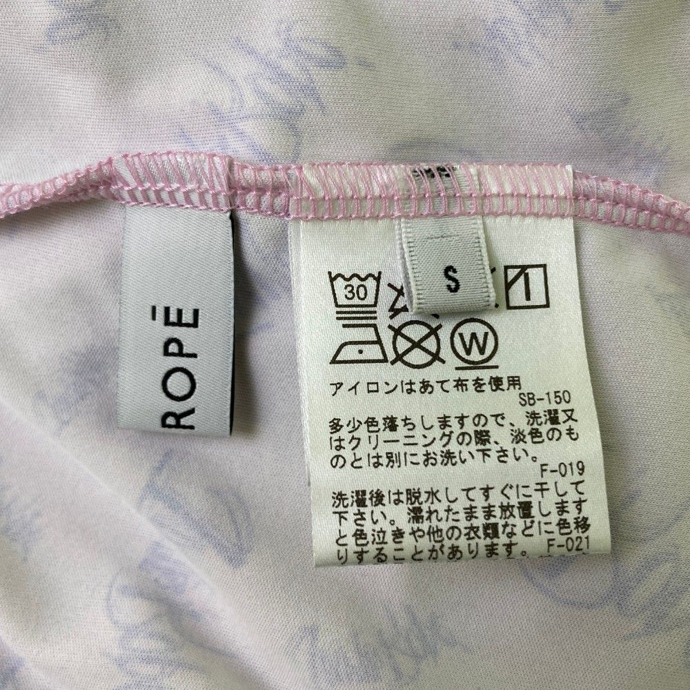 サイズ：S JUN&amp;ROPE ジュン アンド ロペ ERM-41080 半袖襟付Tシャツ 総柄 パープル系 [240101416593] ゴルフウェア レディース ストスト サイズ：S JUN&ROPE ジュン アンド ロペ ERM-41080 半袖襟付T