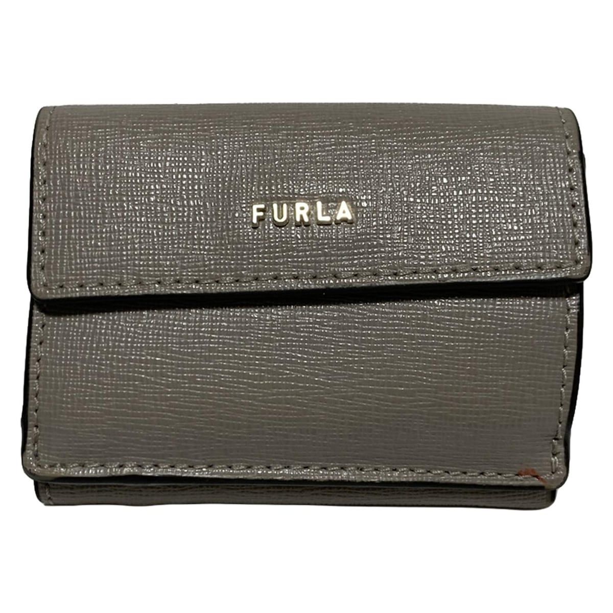 FURLA(フルラ) 3つ折り財布 - グレーベージュ レザー - メルカリ FURLA(フルラ) 3つ折り財布 - グレーベージュ レザー - メルカリ