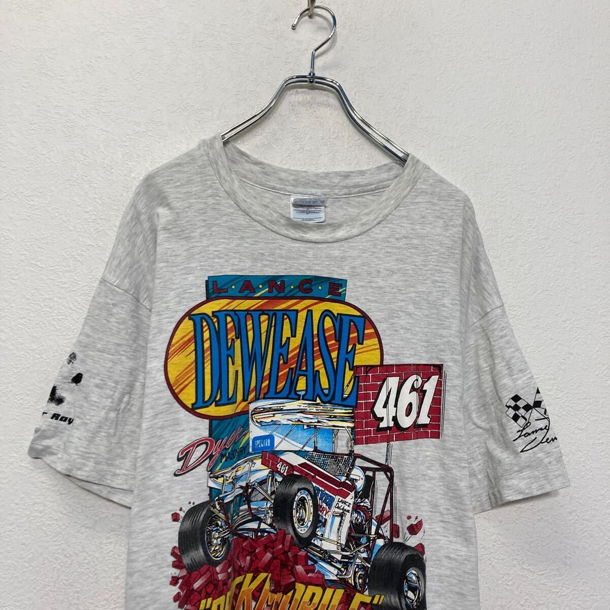 Hanes 半袖 プリント Tシャツ XL ホワイト ヘインズ 90s 三匹の子豚 パックプリント クルーネック 古着卸 アメリカ仕入 a607-5555