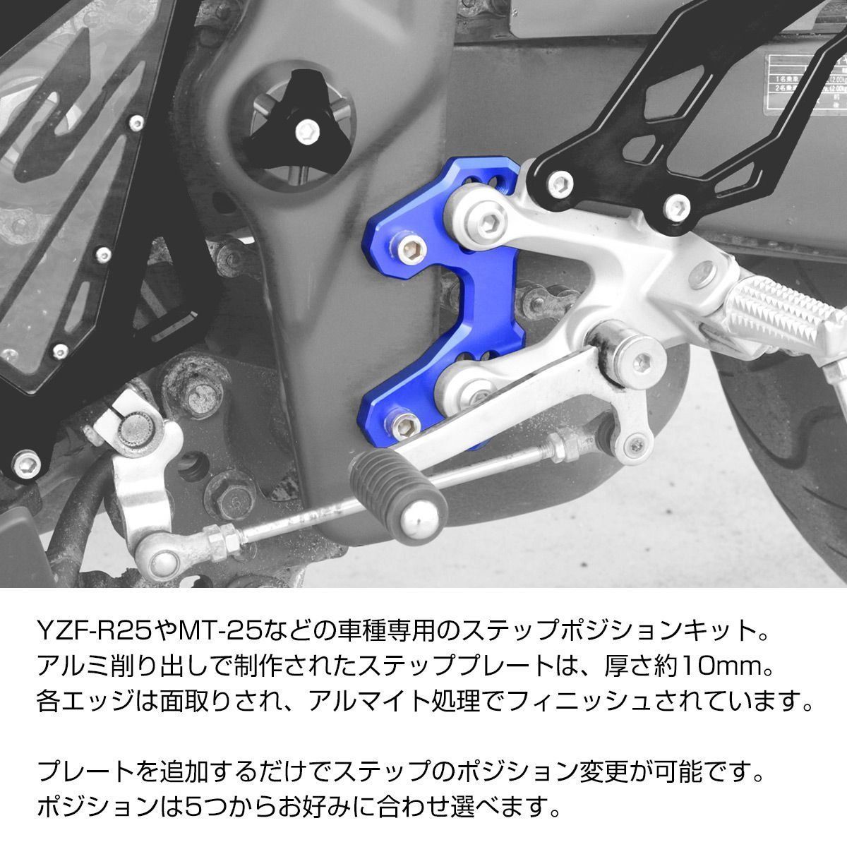 YZF-R25 MT-25 YZF-R3 MT-03 ステップ ポジションキット バック