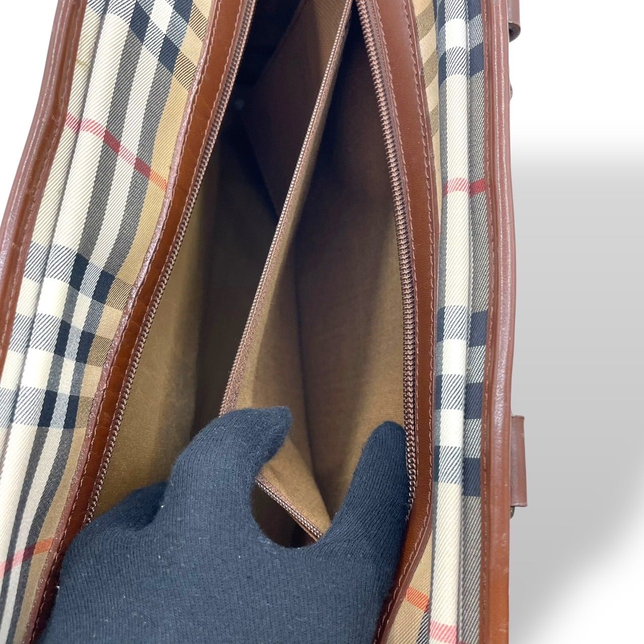 極美品 Burberry Boston bag Nova check バーバリー ボストンバッグ 