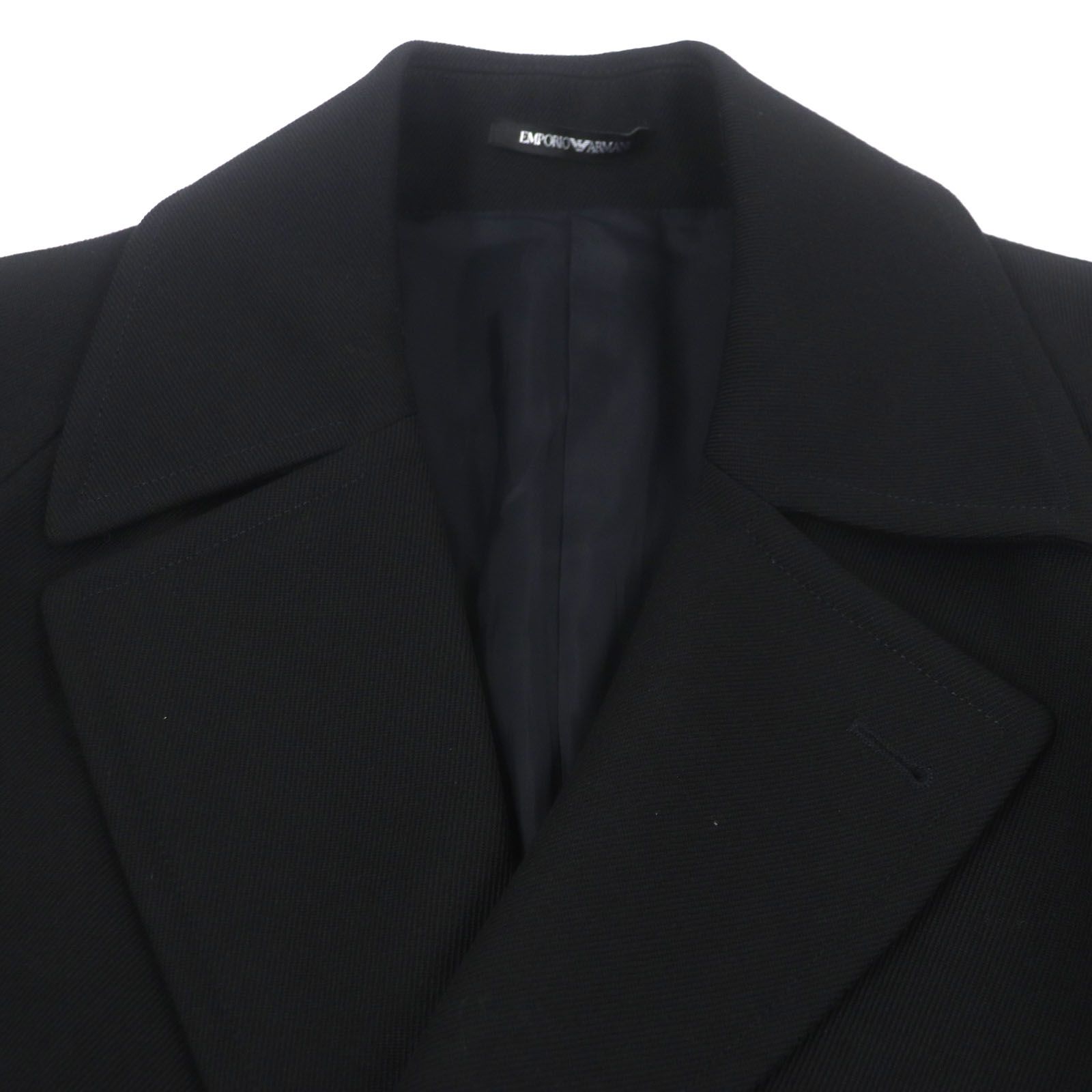 極美品▽EMPORIO ARMANI エンポリオ アルマーニ ウール100% 黒