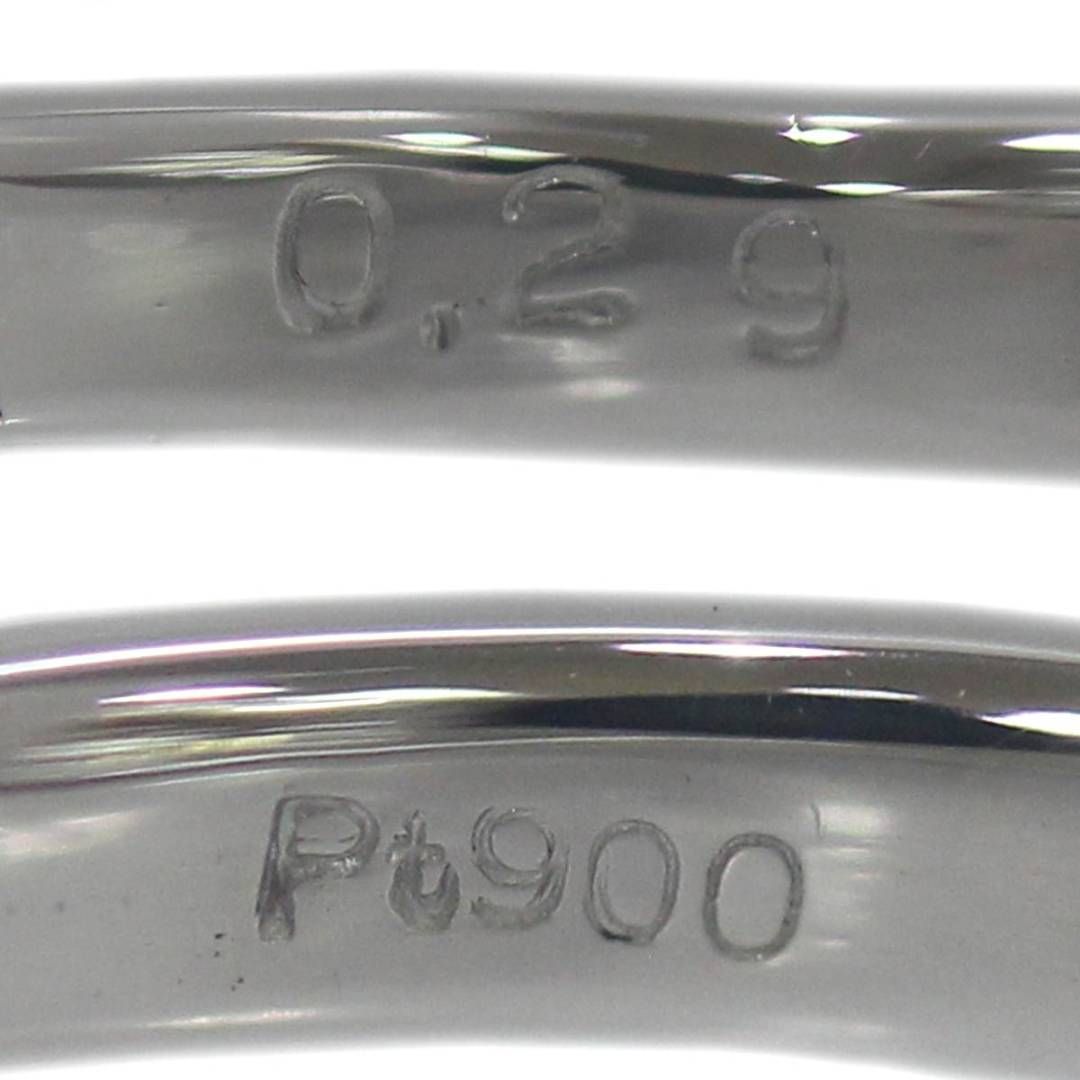 Pt900 パール ダイヤ リング 指輪 11号 11.0mm 0.29ct 9.7g KA 磨き