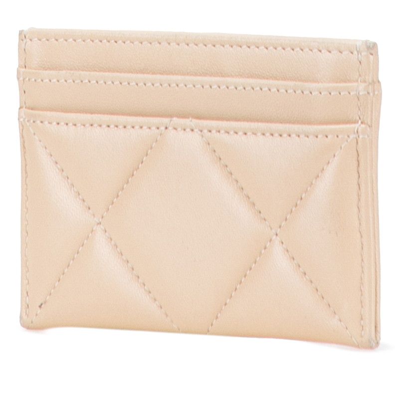 シャネル ココマーク マトラッセ カードケース パスケース ベージュ  