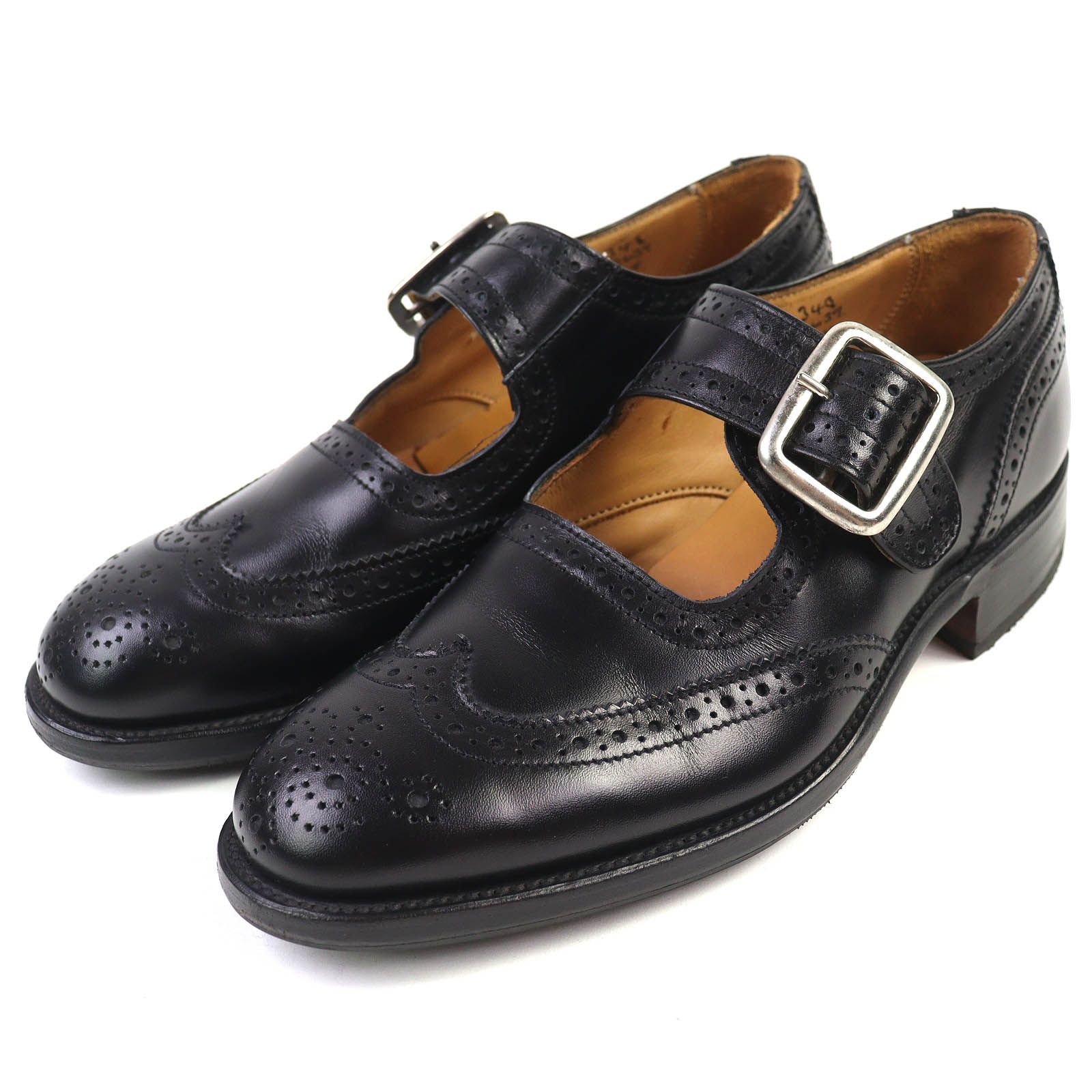 美品△Tricker's トリッカーズ ウイングチップ メリージェーン