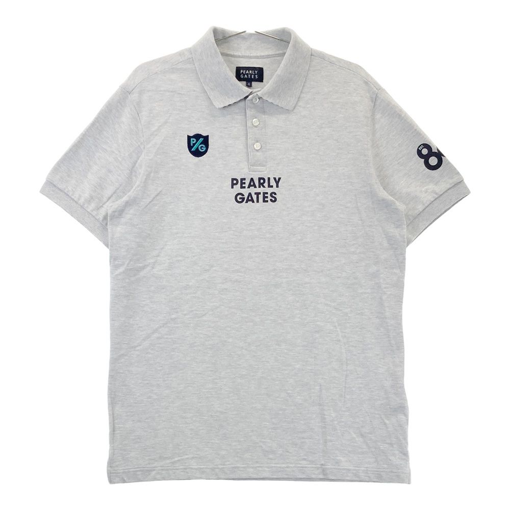 サイズ 6 PEARLY GATES パーリーゲイツ 2025年モデル 半袖ポロシャツ グレー系 240101464492 ゴルフウェア メンズ ストスト
