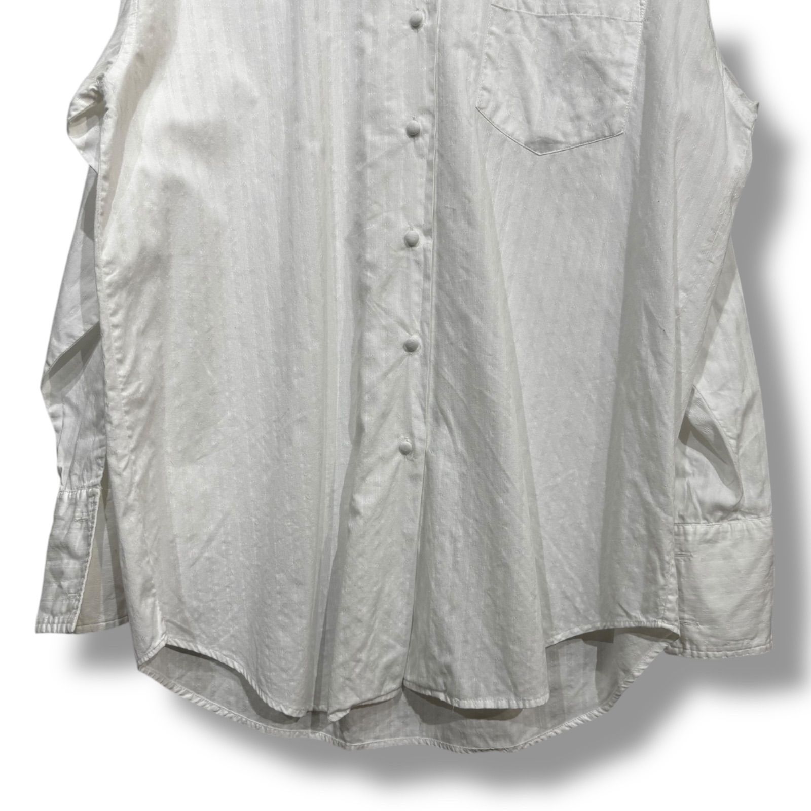希少90sオールドギャップOldGAPコーデュロイシャツ白ホワイトヴィンテージ 90's OLD GAP Open Collar Shirt 90s 90年代 オールドギャップ