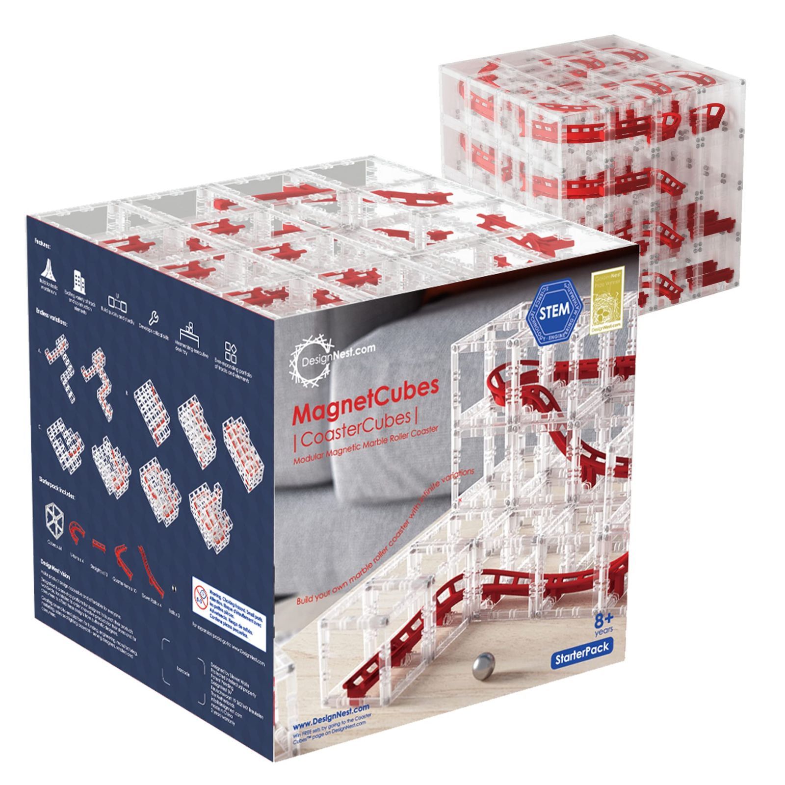 おもちゃ 算数力 子供 組み立て ビー玉転がし 教育 プレゼント STEM 知育玩具 magnetcubes マグネットキューブ DesignNest